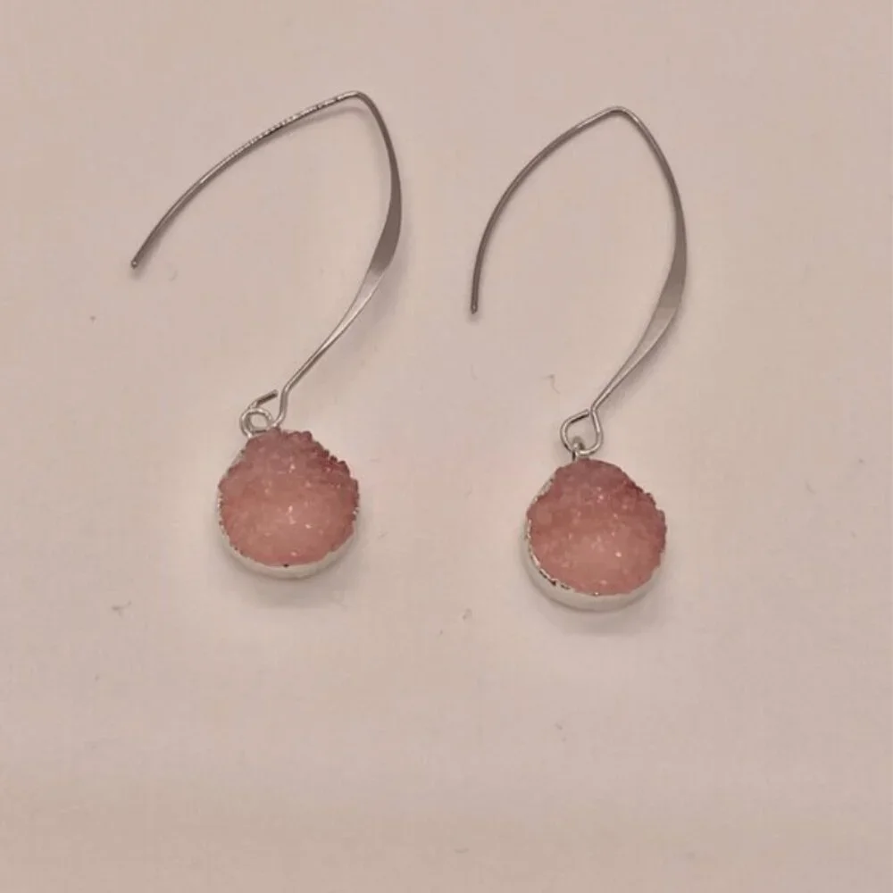 ⭐️❤️ FREE Stone Geo Geode Boho Peasant Hipster Hippie Pop Art Deco Chic Earrings